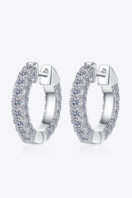 Sterling Silver Love Lock Earrings